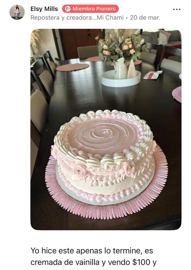 Torta vintage de Elsy Mills, alumna del método